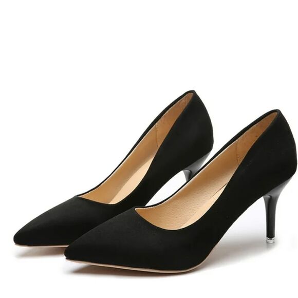 H&M WOMEN"S POINTED TOE LOW KITTEN HEEL DRESS PUMP - Picture 5 of 14